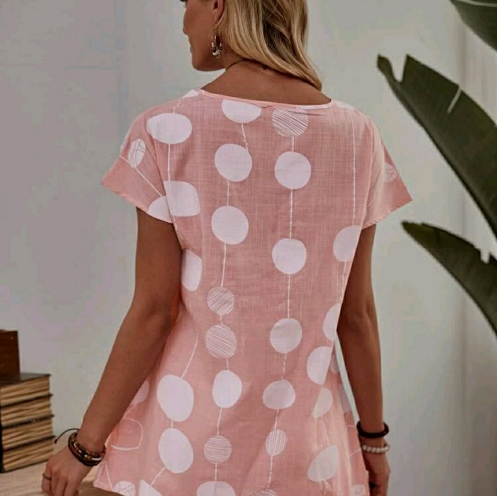 Casual , baby pink ,linen blouse ,very comfortable